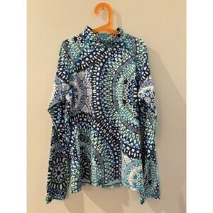 Garnet Hill Mandala Rash Guard Size Medium